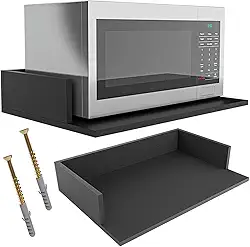 Suporte Prateleira Para Microondas Nicho Multiuso 60x40cm em Mdf Reforçado 15mm Preto