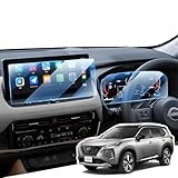 LANGBEAN 日産 エクストレイル t33 保護フィルム【ナビ+メーターフィルム 2枚セット】新型 12.3インチ t33 エクストレイルアクセサリー カーナビ 保護フィルム 9H キズ防止 汚れ防止 低反射 HD 高感度タッチ 自己吸着 NISSAN X-TRAIL t33 エクストレイル 2022～現行