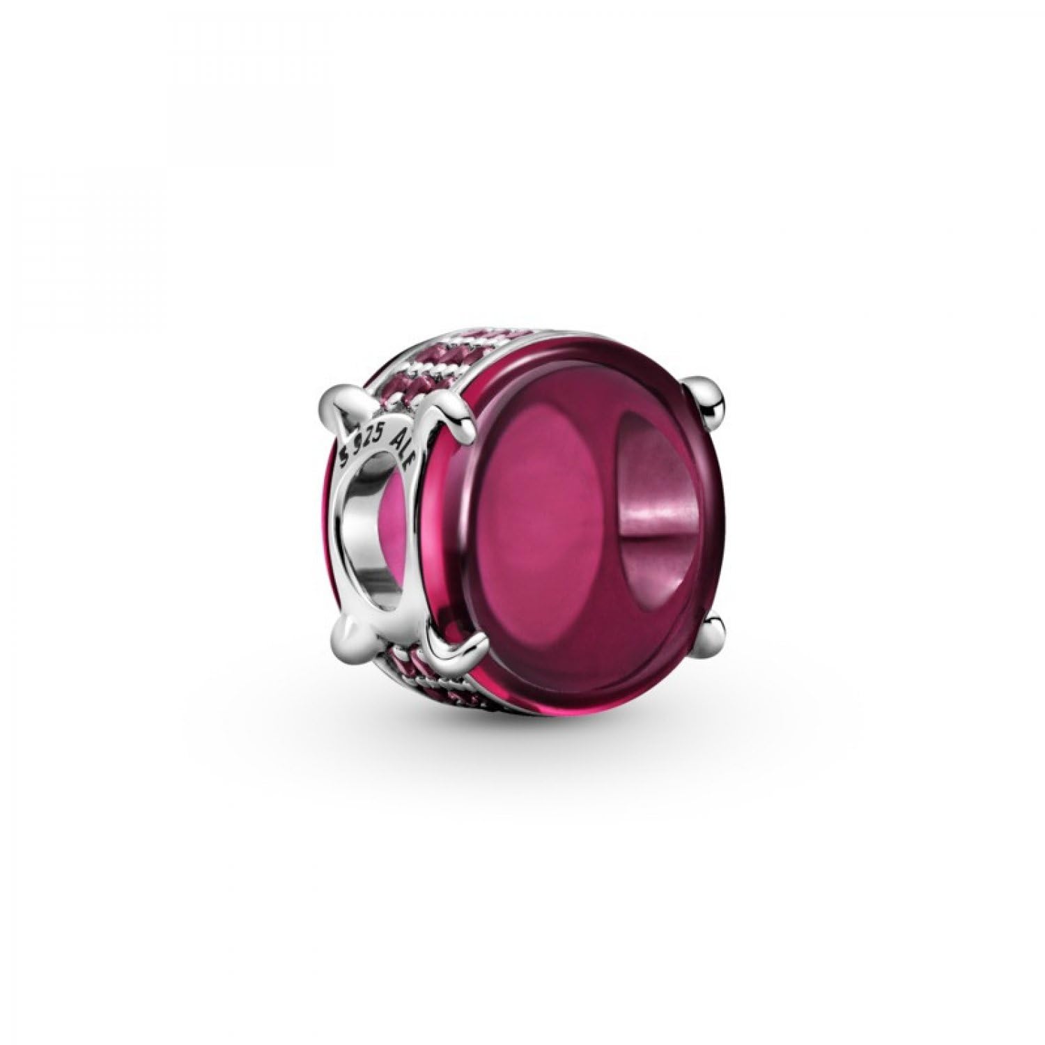 Amazon.com: PANDORA Fuchsia Rose Oval Cabochon Charm: Clothing