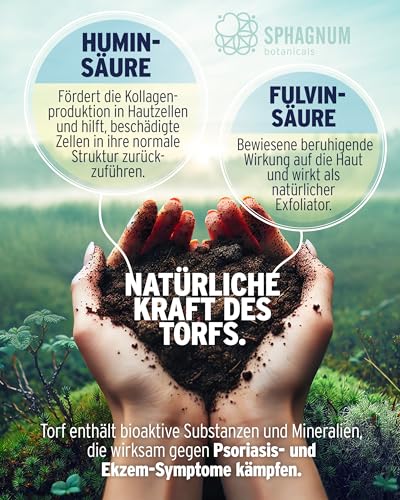 Sphagnum Botanicals Psoriasis Shampoo mit Salicylsäure – Natürliche Formel mit Torf und Menthol für trockene, schuppige & empfindliche Kopfhaut. 400ml