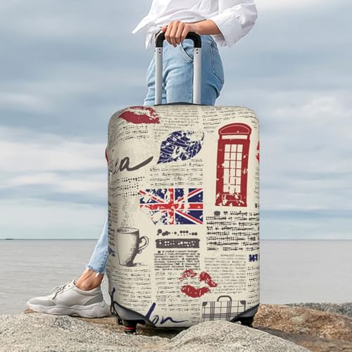 Peynir Union Jack British Flag Luggage Cover Anti-Scratch Suitcase Protector Cover Fits 18"-32" Luggage3
