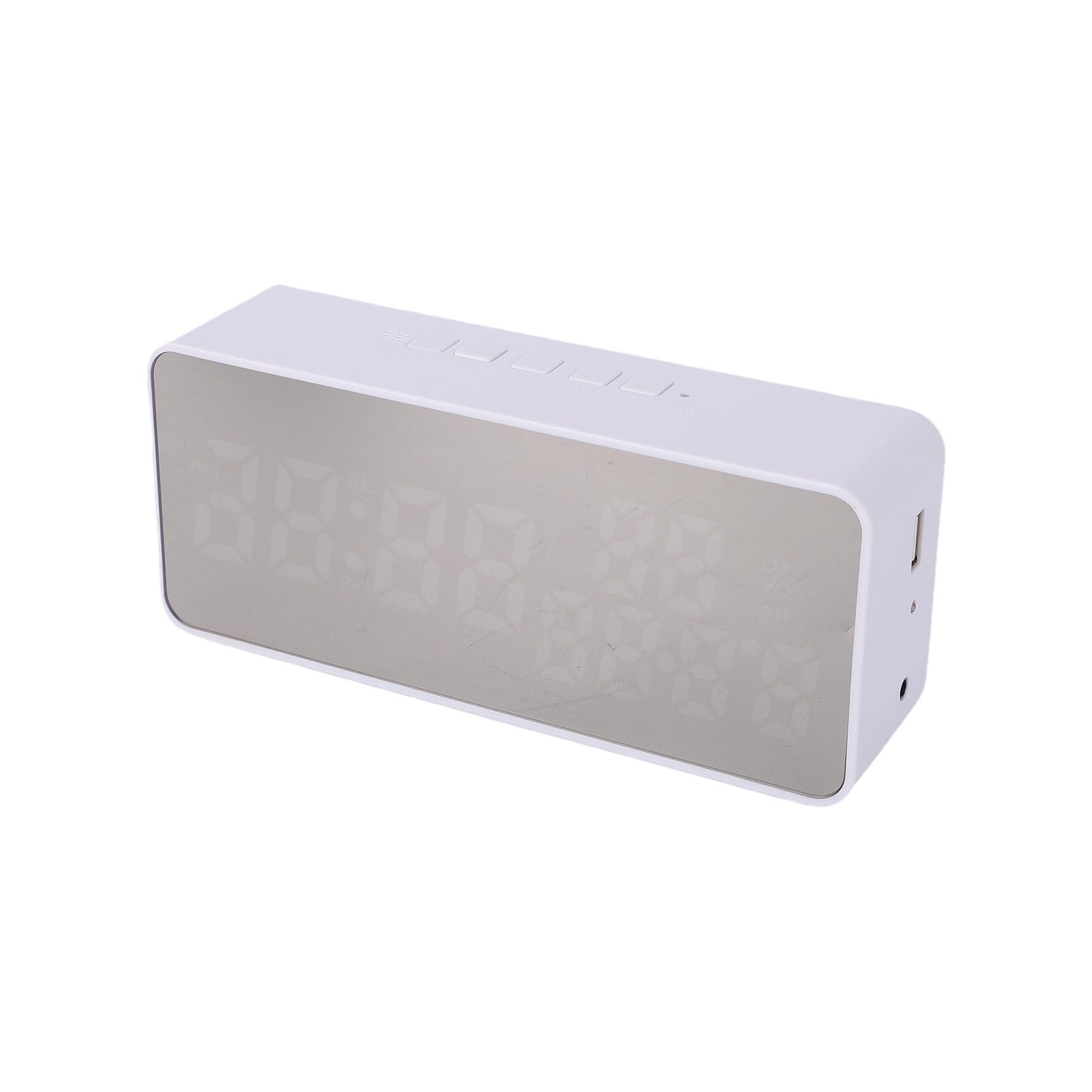 Reloj Despertador con Espejo, Reloj Inteligente con Control de Voz Que Cambia de Color LED para Viajes en Casa y Oficina