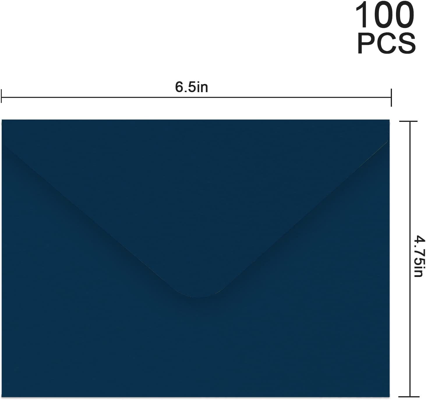 100 Pack 4x6 Navy Blue A6 Envelopes for Invitations, Postcards, Photos - Used for Graduation, Wedding, Baby Shower image 2