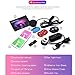 Auto Roof Ceiling Decoration Colourful LED Star Night Lights Projector Atmosphere Lamp Car Top Ceiling Star Lights Armrest Box Interior Ambient Atmosphere for Car/Home/Party (Red+Blue)