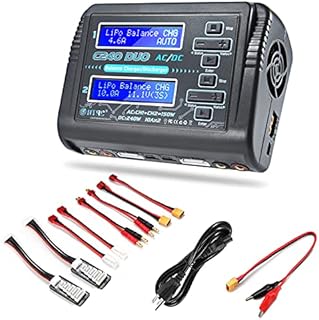 HTRC C240 Dual LiPo Balance Charger 1S-6S AC 150W DC 240W 10A RC Battery Charger Battery Charger Discharge for LiPo/Li-ion/Life(1-6s) NiCd/NiMH/LiHV/PB Smart Battery RC Car Charger