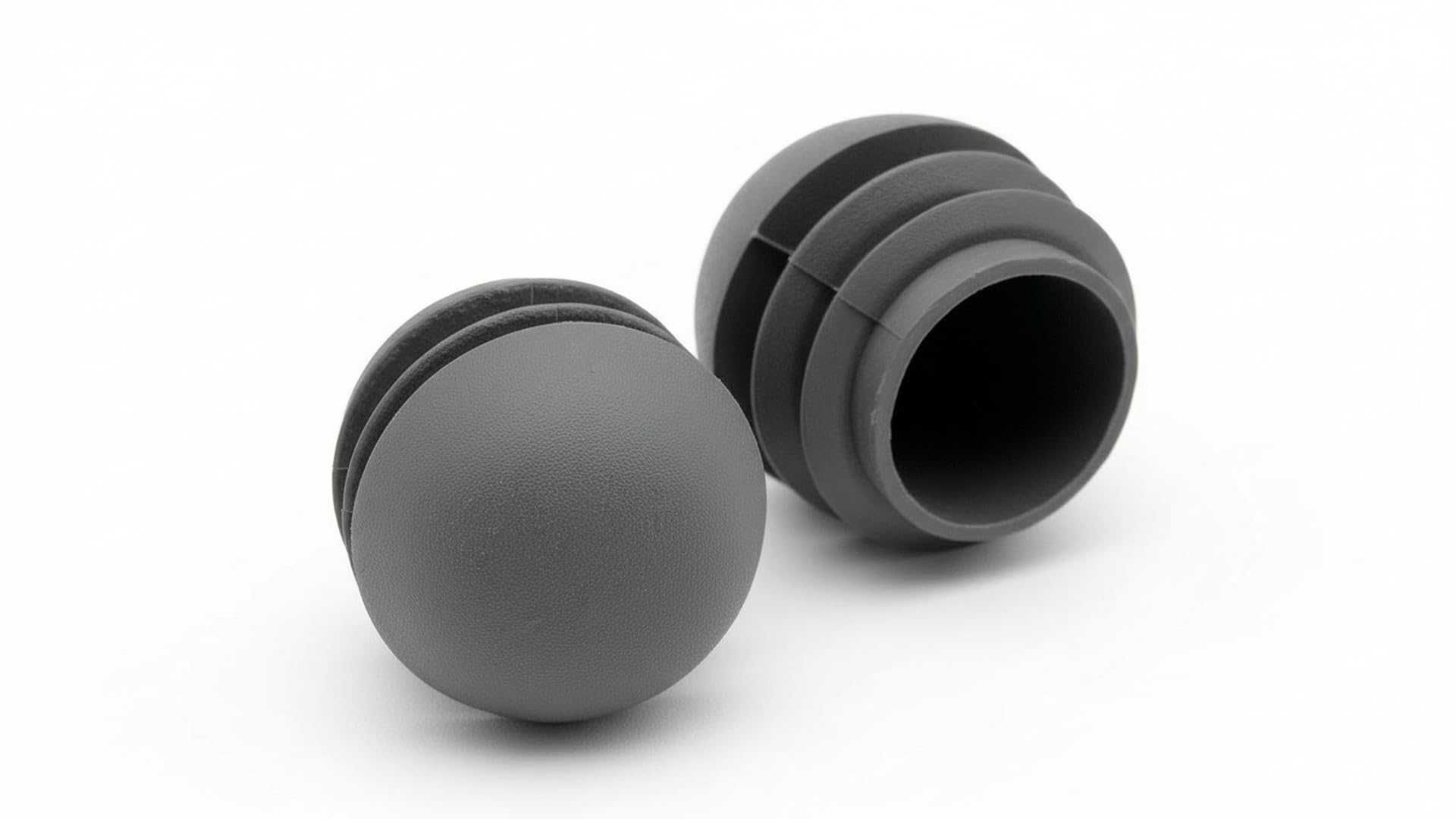 Flyshop 10PCS 1", 25 mm Round Headed Plug hemispherical Tubing End Caps Plastic Pipe Plugs Tube Inserts Hole Plugs, Durable Grey Glide Sliders for