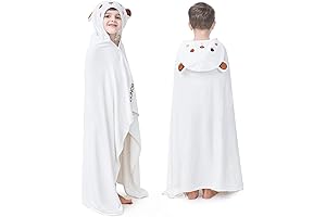 Hooded Towel for Kids - Premium Soft Towels for Toddlers (White, Bear)