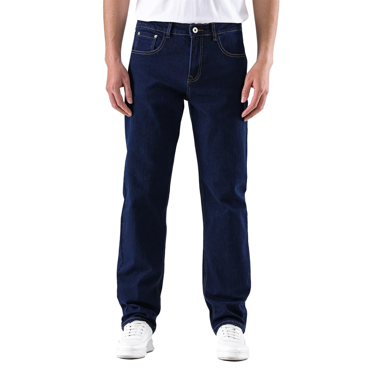 GAIAKOU Mens Jeans for Men Fashion Slim fit Mens Work Pants Loose Stretch Straight Leg Mens Regular Relaxed