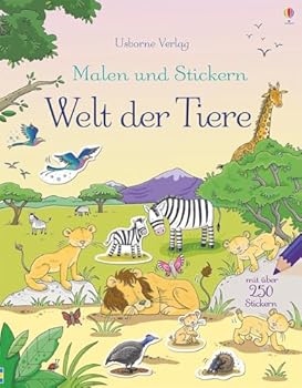 Paperback Malen und Stickern: Welt der Tiere Book