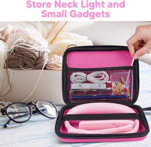 Image of Back to School Gifts Reading Light: 3 Colors Rectangular Floodlight & Round Spotlight Neck Light for Reading Knitting Crochet, Book Light College Dorm Room Essentials Book Lovers Gifts for Teen Girls