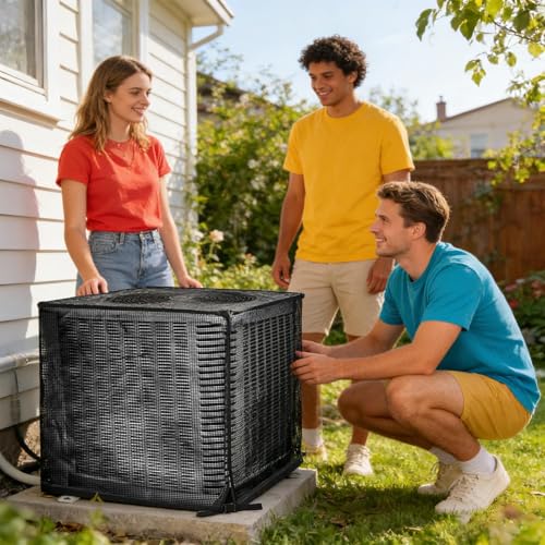 Housses de climatisation d'extérieur imperméables avec maille respirante anti-débris