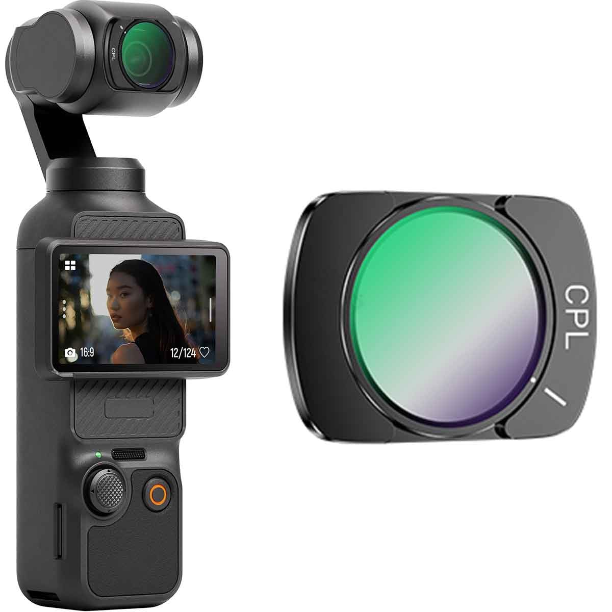 T Tersely Magnetic CPL Filter for DJI Pocket 3 - Ultra-Thin Polarizing Lens with Anti-Fingerprint Coating, Scratch-Resistant Aluminum Frame, Perfect