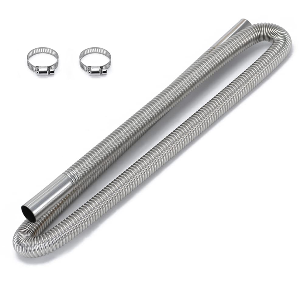 1 Inch Inner Exhaust Pipe, Stainless Steel Parking Air Heater Vent Hose for Air Diesels Car Heater Kit