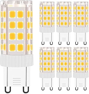 Damtong G9 LED Light Bulbs, 5W Warm White 3000K G9 LED Bulb, Equivalent 50W Halogen Bulbs,Energy Saving G9 Lamps,Non Dimmable, Pack of 6