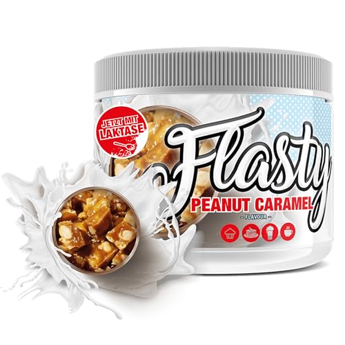 Flasty Geschmackspulver (Peanutbutter Caramel) 1 x 250g Kalorienarmes Flavour Pulver mit ’Nur 5 kcal pro Portion’ bringt es Leben in deinen Quark, Joghurt und vielem mehr.