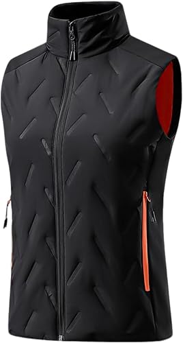 Warm Quilted Puffer Vest for Women 40-45KG Sleeveless Outerwear Waterproof Light