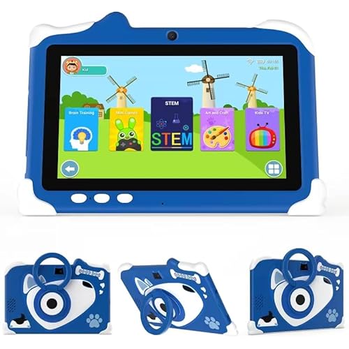 Kids Tablet for Boys and Girls, 7 Inch Toddler Tablet 4GB + 32GB Android 12 Kids Tablet, Parental Control Mode Education, Bumper Protective Case, Games, Kids Tablet.