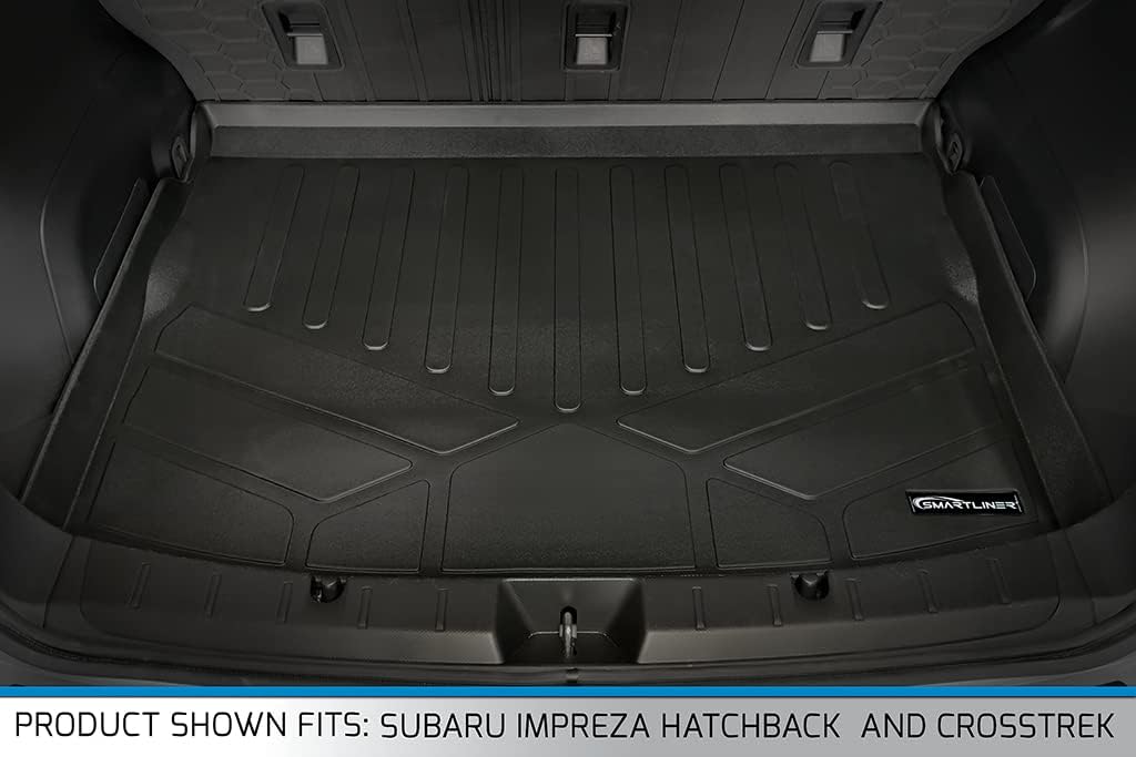 SMARTLINER Custom Fit All Weather 2 Row Floor Mats & Cargo Liner Set Compatible with 2018-2023 Subaru Crosstrek