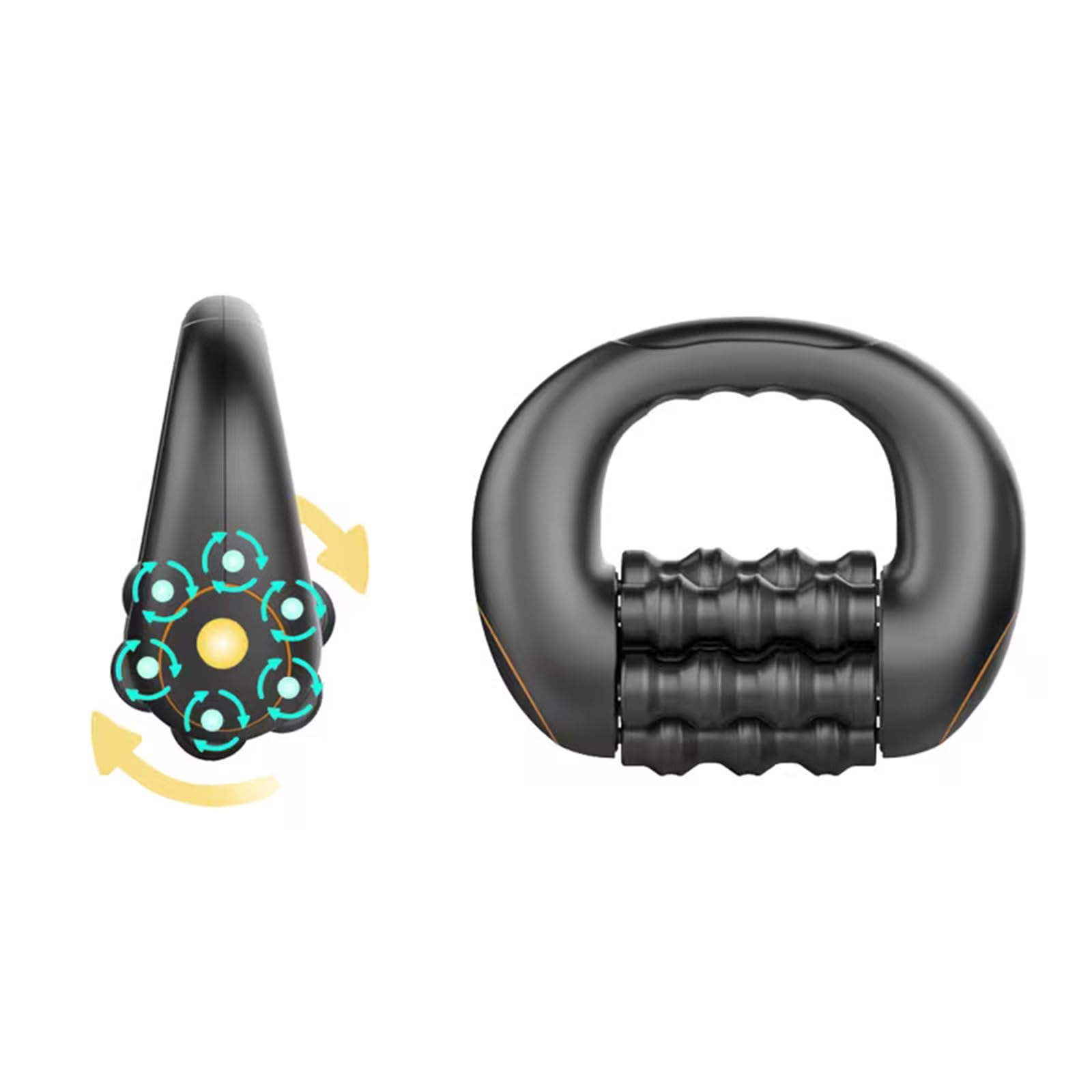 Masajeador Manual Eléctrico De Rodillo, Masajeador De Percusión De Tejido Profundo Para Espalda, Piernas, Cuello Y Hombros; 3 Velocidades Y Recargable; Para Recuperación Muscular Y Alivio Del Dolor