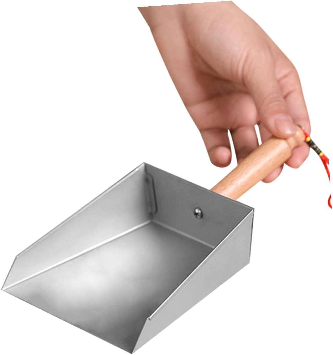 Homoyoyo Stainless Steel Dustpan Small Metal Dust Pan for Tabletop Cleaning Portable Short Handle Dustpan for Desktop Kitchen Workshop Home 8.46 X 5.51 X 1.57 in