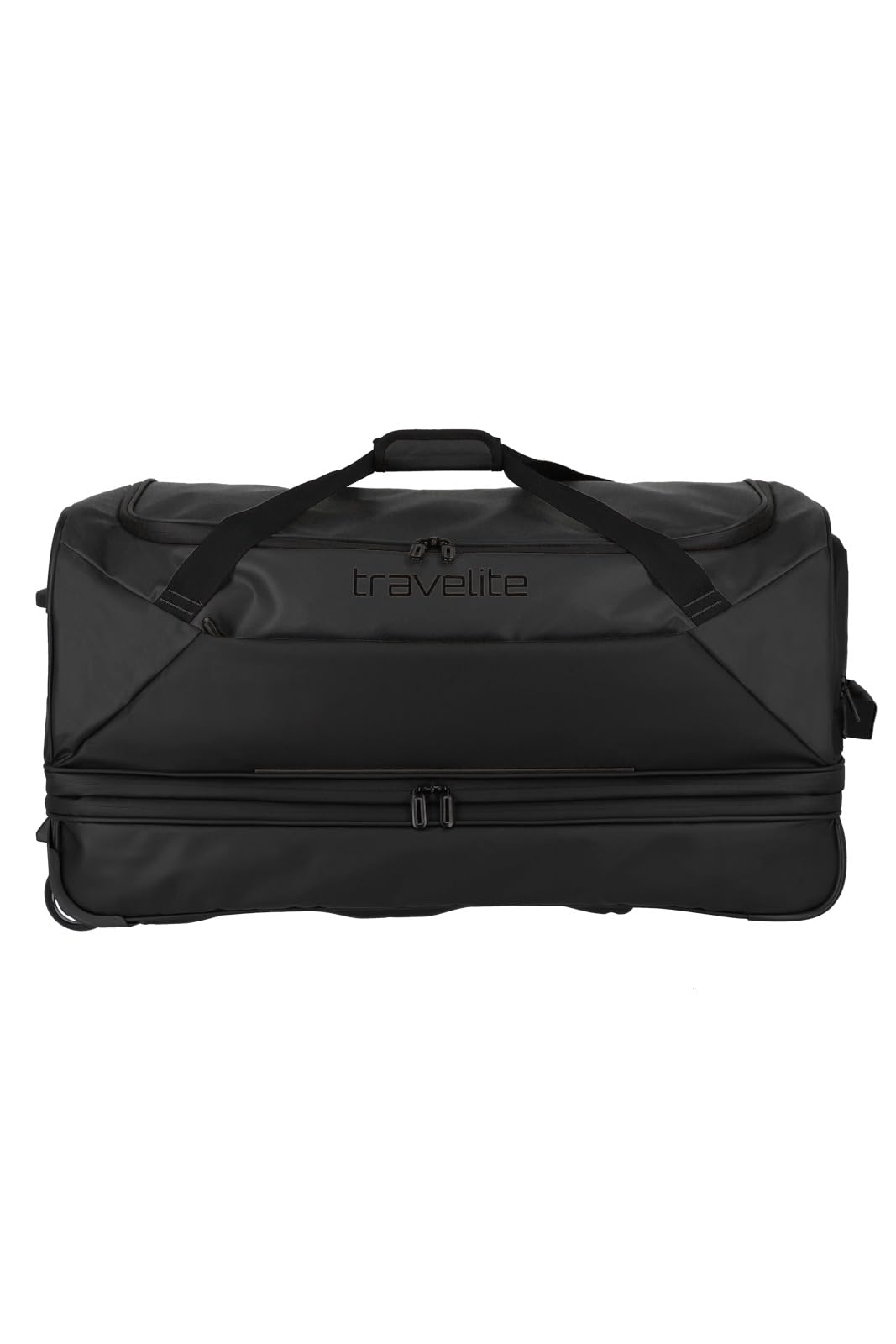 Travelite Bolsa de viaje trolley con ruedas de material repelente al agua, Basics equipaje blando con fuelle expansión, 70 cm, 98-119 litros, Negro