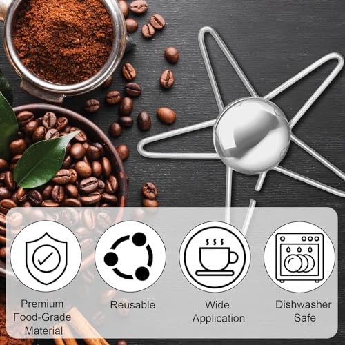 Bolas de hielo reutilizables de acero inoxidable para café miniatura 4