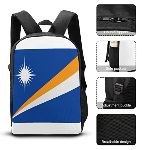 Marshall Islands Flag Backpack with Adjustable Straps, Suitable for Travel Picnics Activities4