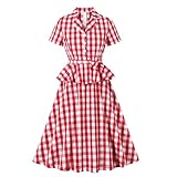 Knopf-Design vorne: Das Knopf-Design bietet Vielseitigkeit und Tragekomfort, sodass Sie es nach Ihrem Geschmack stylen können. Figurschmeichelnder Peplum-Stil: Die Peplum-Silhouette betont die Taille und schafft eine feminine Form, während der Bindegürtel Ihre Figur zusätzlich betont.