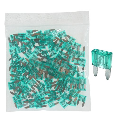 100 Flachstecksicherung Mini-Sicherung 30A / 32V / grün