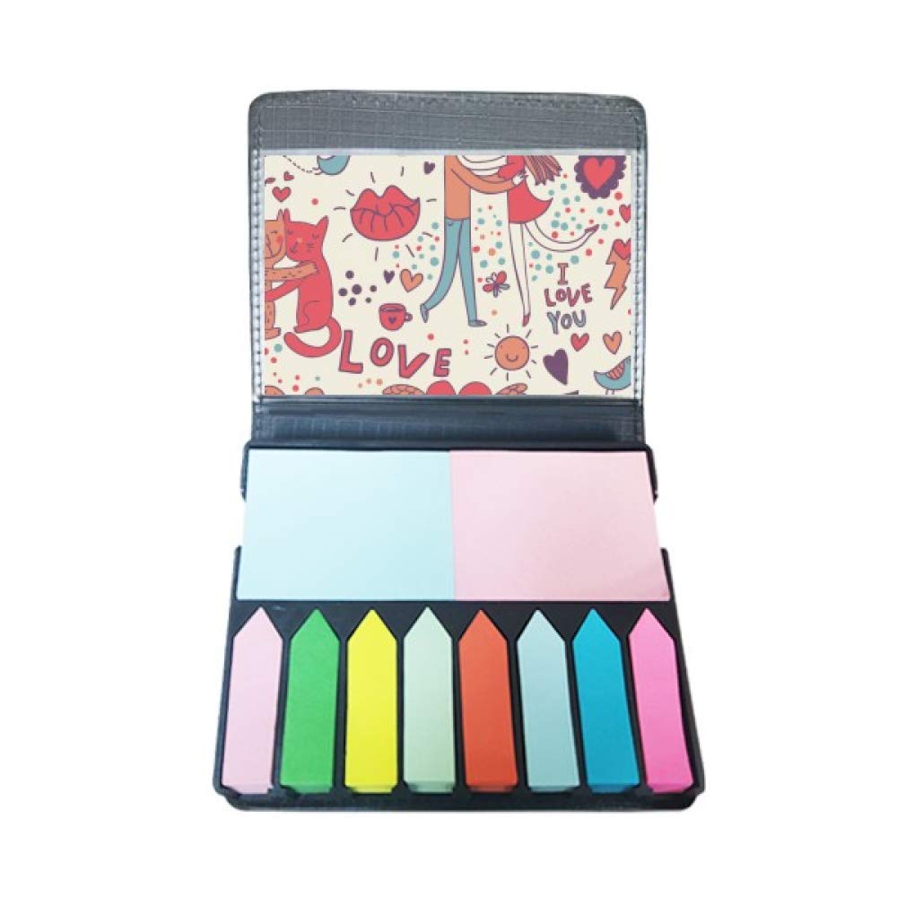 Peinture fleur auto-adhésive note marque-page pour papeterie bureau