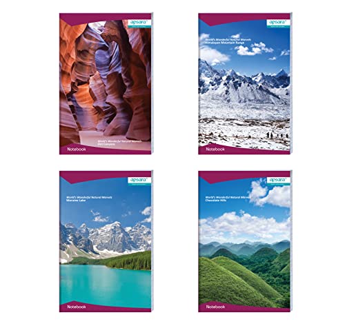 Image of Apsara Mahabar(Foolscap) Longbook | 33 CM x 21 CM Approx - Pages 320 | Single Line Notebook | GSM 56 |Use for School,College Student & Professionals | Covers May Differ | Pack of 04 Books
