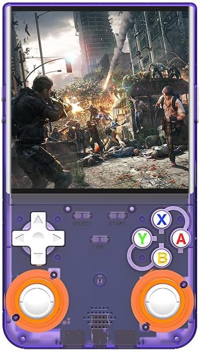 RG36 PRO – Console Portable Rétro – Écran IPS 3,5 Pouces – 64 Go – 20 000 Jeux – Batterie 3000 MAh – Violet