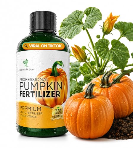 Leaves & Soul Pumpkin Fertilizer Liquid Organic Pumpkin Food 5-1-5, 8 oz