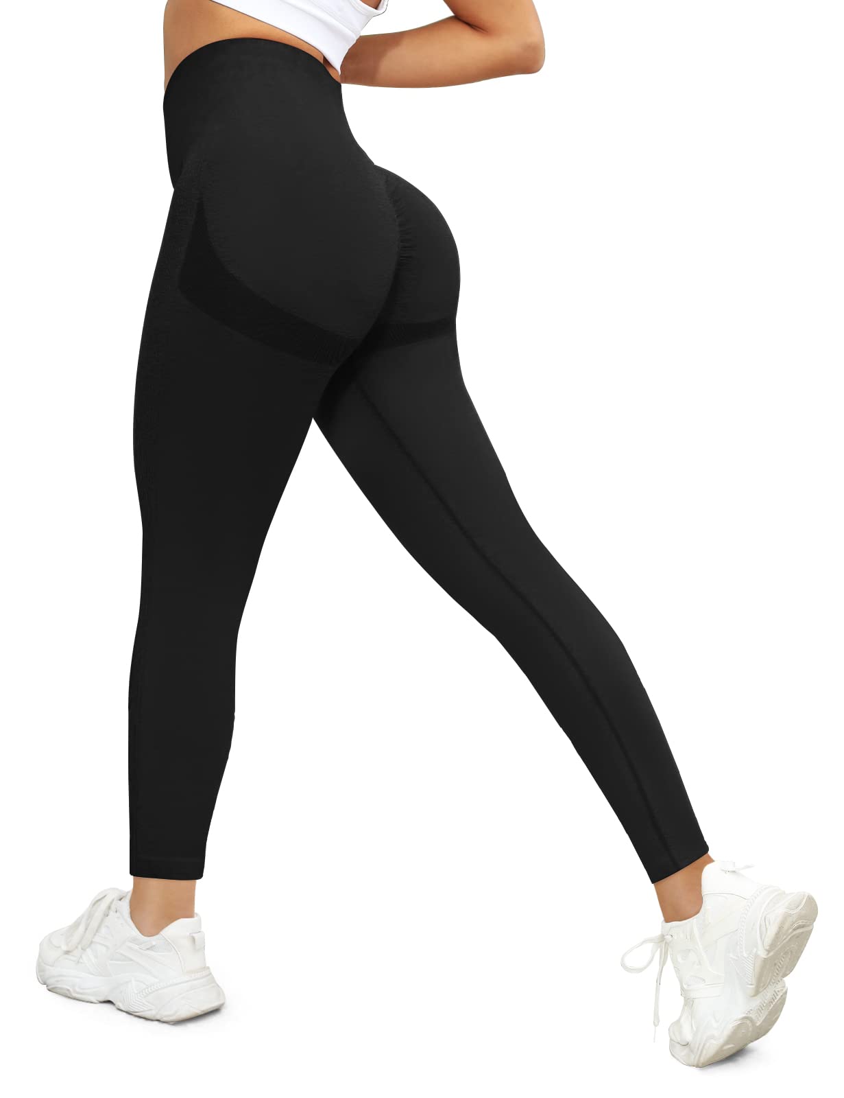 CMTOP Anticellulite Leggings Sportivi Donna Vita Alta Pantaloni Yoga Pants Push Up per Correre Fitness Calzamaglie e Leggins Sexy Elastico
