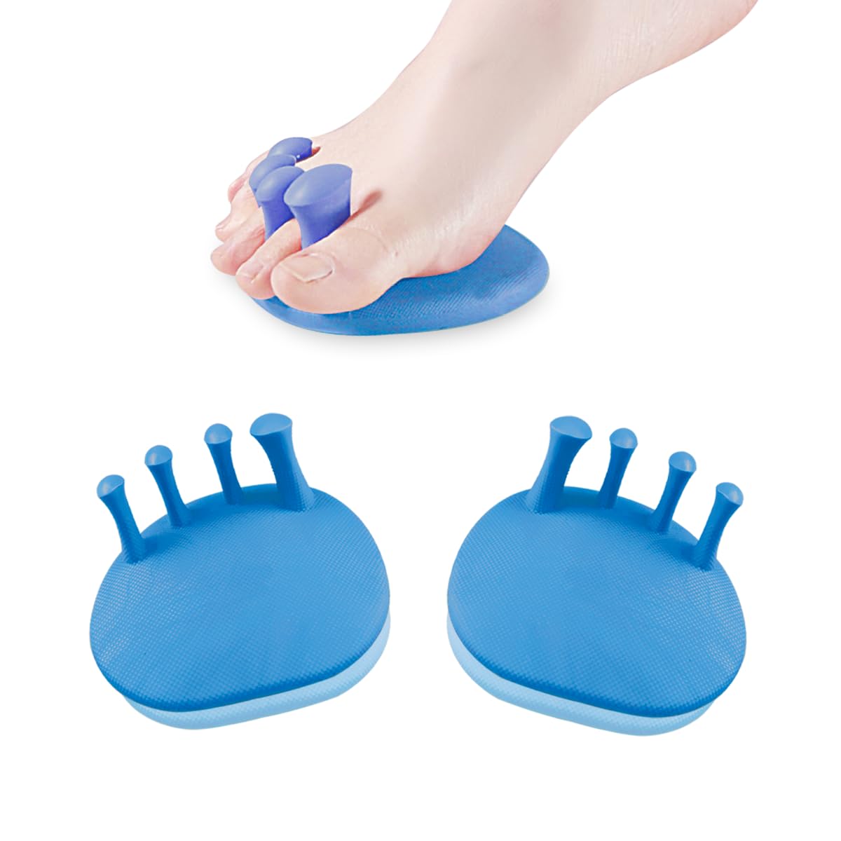 Toe Separators for Overlapping Toes Women,Blue Calf Trainer Toe Separators for Women,Multifunctional Bunion Corrector Thin Leg Exerciser,Suitable for