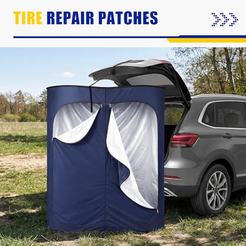 Carpa Cambiadora Instantánea para Maletero SUV, 2 Habitaciones Grandes, Ducha Portátil Estable, Refugio de Privacidad para Camping, Playa y Senderismo, Incluye Bolsa de Transporte, Azul miniatura 5