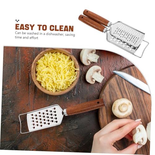 Juego de 2 Ralladores Manuales de Acero Inoxidable para Queso miniatura 3