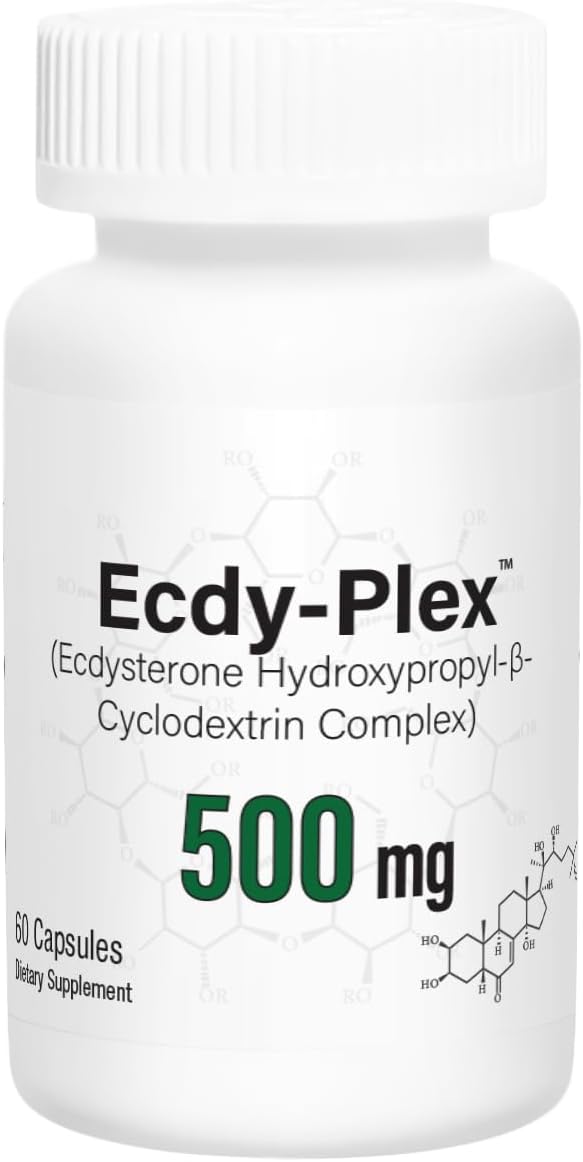 Gorilla Mind Ecdysterone - Complexed with Hydroxypropyl-β-Cyclodextrin for Enhanced Bioavailability (500 mg x 60 Capsules)