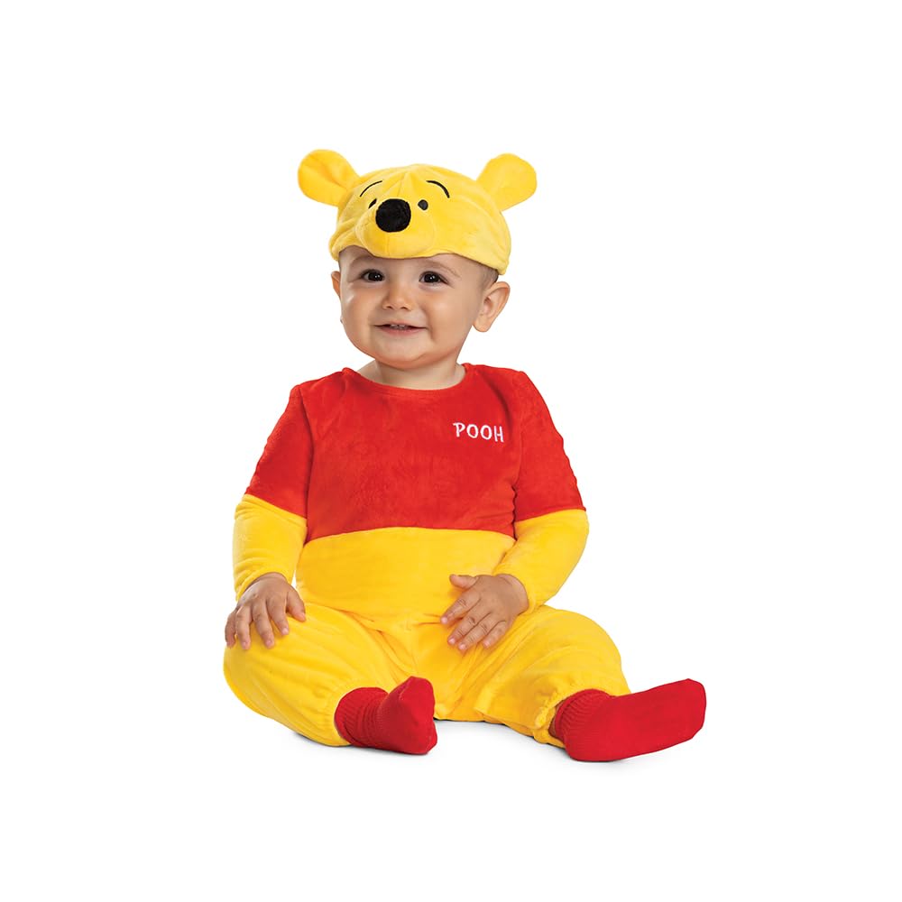 Disguise Winnie the Pooh Fancy Dress for Infants & Toddlers, Officially Licensed, Includes Adorable Pooh Hat with Ears