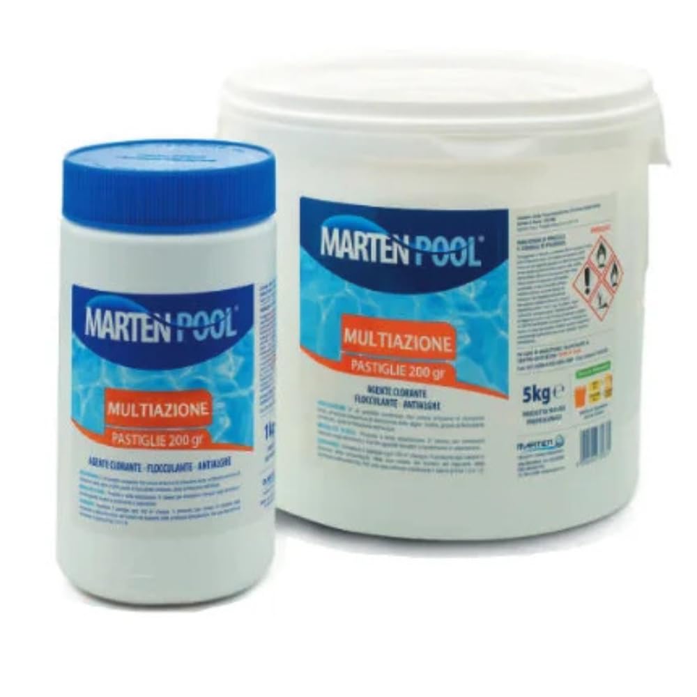 MARTEN Triplex pastiglie 200 – 5kg | Disinfettante clorato a lenta dissoluzione