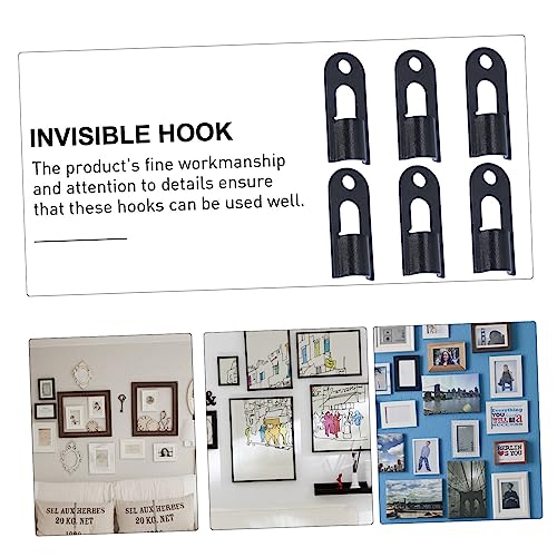 Image of 24Pcs Thickened Iron Picture Frame Hooks Invisible Hanging Hardware Kit for Home and Office Wall Decoration