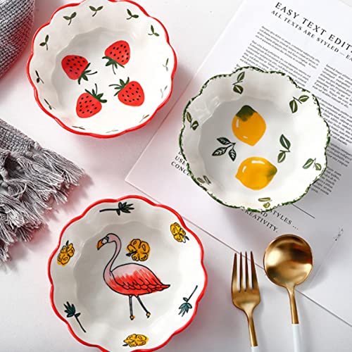 Pretyzoom 3 Pcs Style Cute Sauce Poorn Bowl Dips Mango Snack Porcelain Dessert Kitchen Ceramic Cereal Dinnerware Fresh Soup Condiments Shaped Bowls Bbq Fruits Desserts Oatmeal Prep Lemon #TOP5