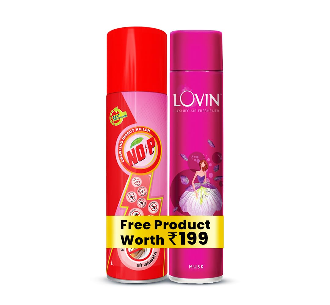 NO-P Cockroach killer spray | Crawling Insect killer spray | Instant Kill | Bedbugs, Cockroach, Ants, Spiders, Termites,Lizards, Worms, White Ants | 425ML | With Free Fragrance Musk 125ML Pack Of 2-image-39