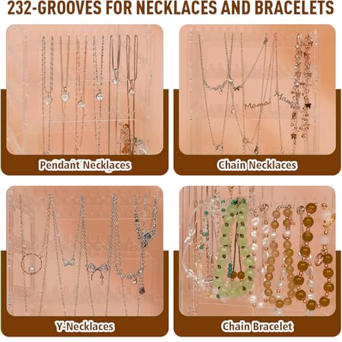Image of Aliensware 360 Rotating Earrings Stand Holder Jewelry Display Organiser, Jewellery towers, Earrings organiser, earring organizer box, chain organiser Necklaces chain bracelet, vanity tables-Aliens