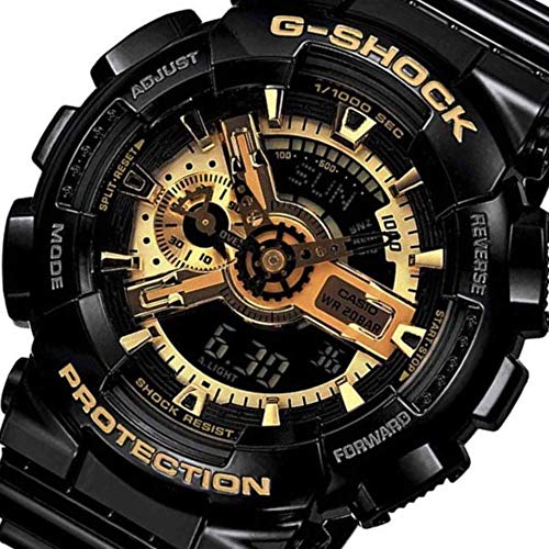 Casio G-Shock GA-110GB-1ADR Black & Gold Analog-Digital Dial Black Resin Strap Men's Watch Shock and 200M Water Resistant G339 - Image 2