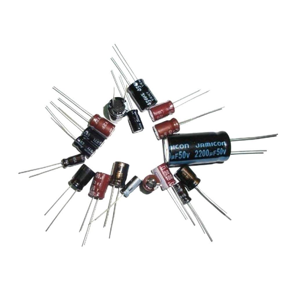 475 pezzi 27 valori 4 V ~ 35 V 220uF-3300uF Kit di assortimento di condensatori elettrolitici di tutte le marche for componenti di riparazione della scheda madre SUNBOOOYIN