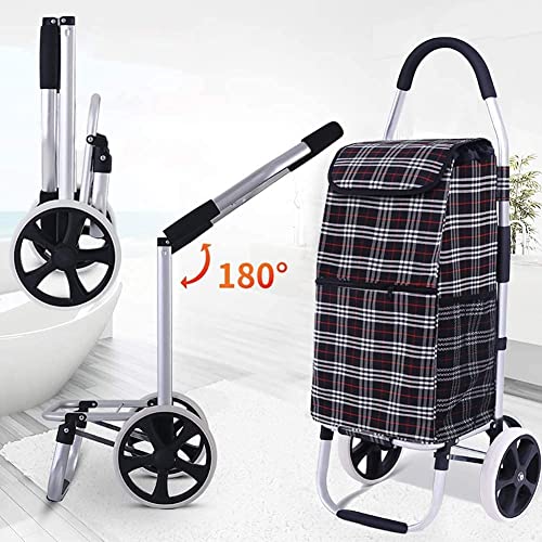 Einkaufstrolley Faltbarer Einkaufswagen Faltbarer Einkaufswagen, Leichter Einkaufswagen Mit 45-l-Tasche, Großes… – Bild 3