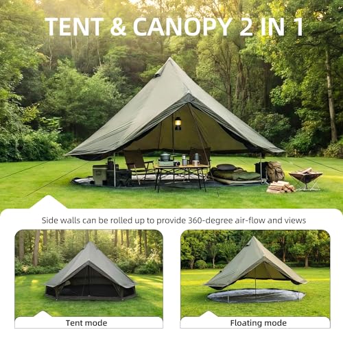 Carpa Glamping Bell Tent para 3 personas 4 estaciones miniatura 7