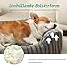 COZY KISS Orthopädisches Waschbares Hundebett, für Kleiner und Mittel Hunde, Weicher Kunstfell Hundekorb, Haustiersofa mit Hoher Umrandung, Flauschig, Rutschfestes, 76x58x18cm, Grau