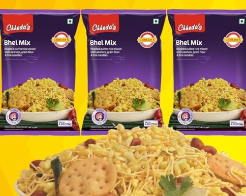 Image of Chheda's Bhel Mix - Roased Puffed Rice, Peanuts, Besan Sev - Sev Kurmura (170g Pack of 1)
